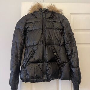 SAM puffer jacket with fur hood